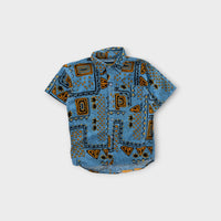 Shah Safari Tapa Print Shirt, Size 5