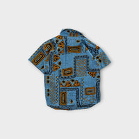 Shah Safari Tapa Print Shirt, Size 5