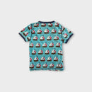 Maxomorra Boat Print T-Shirt, Size 4-5