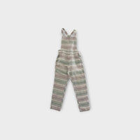 Feather Drum Linen Jumpsuit, Size 6