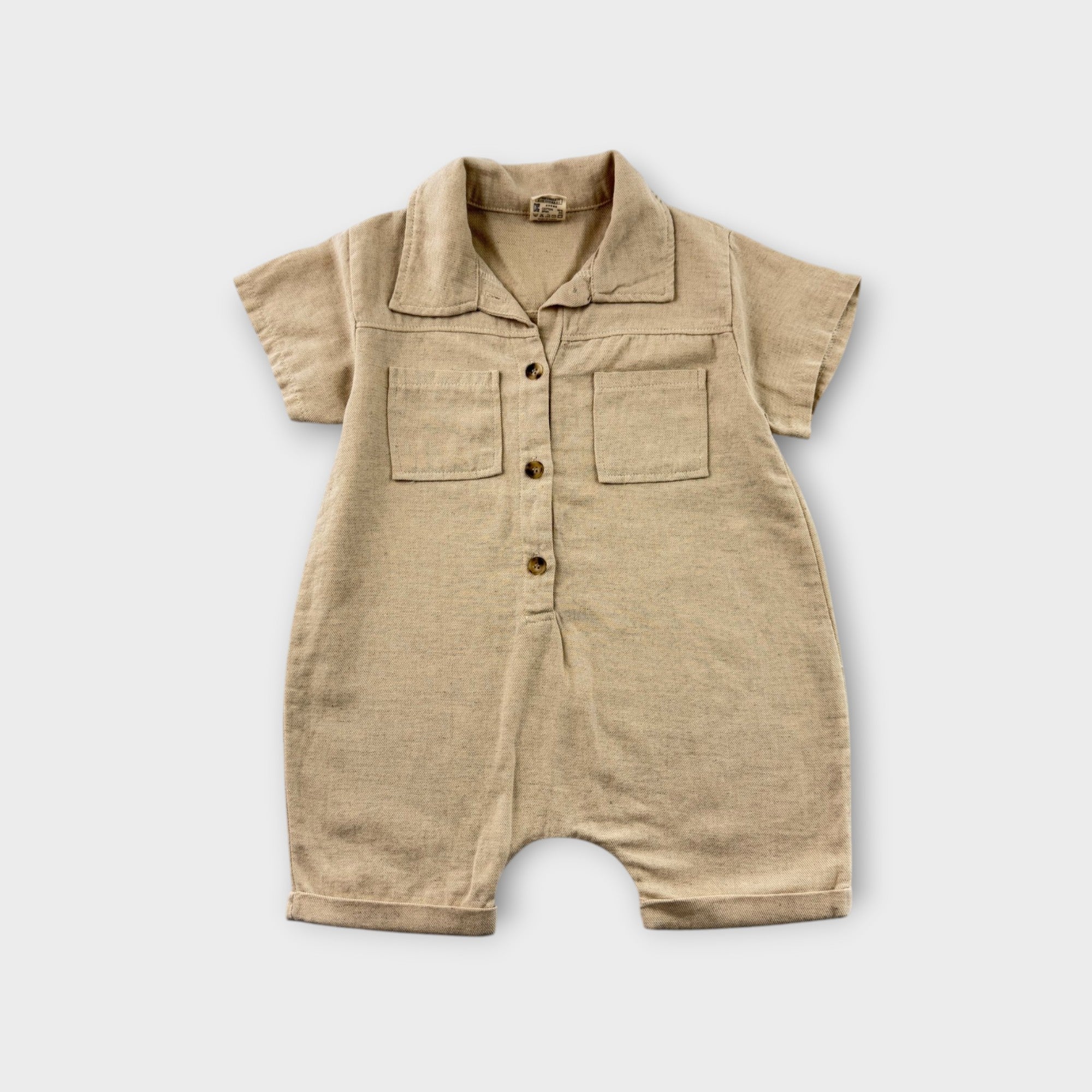 Bebe Holic Beige Romper, Size 0