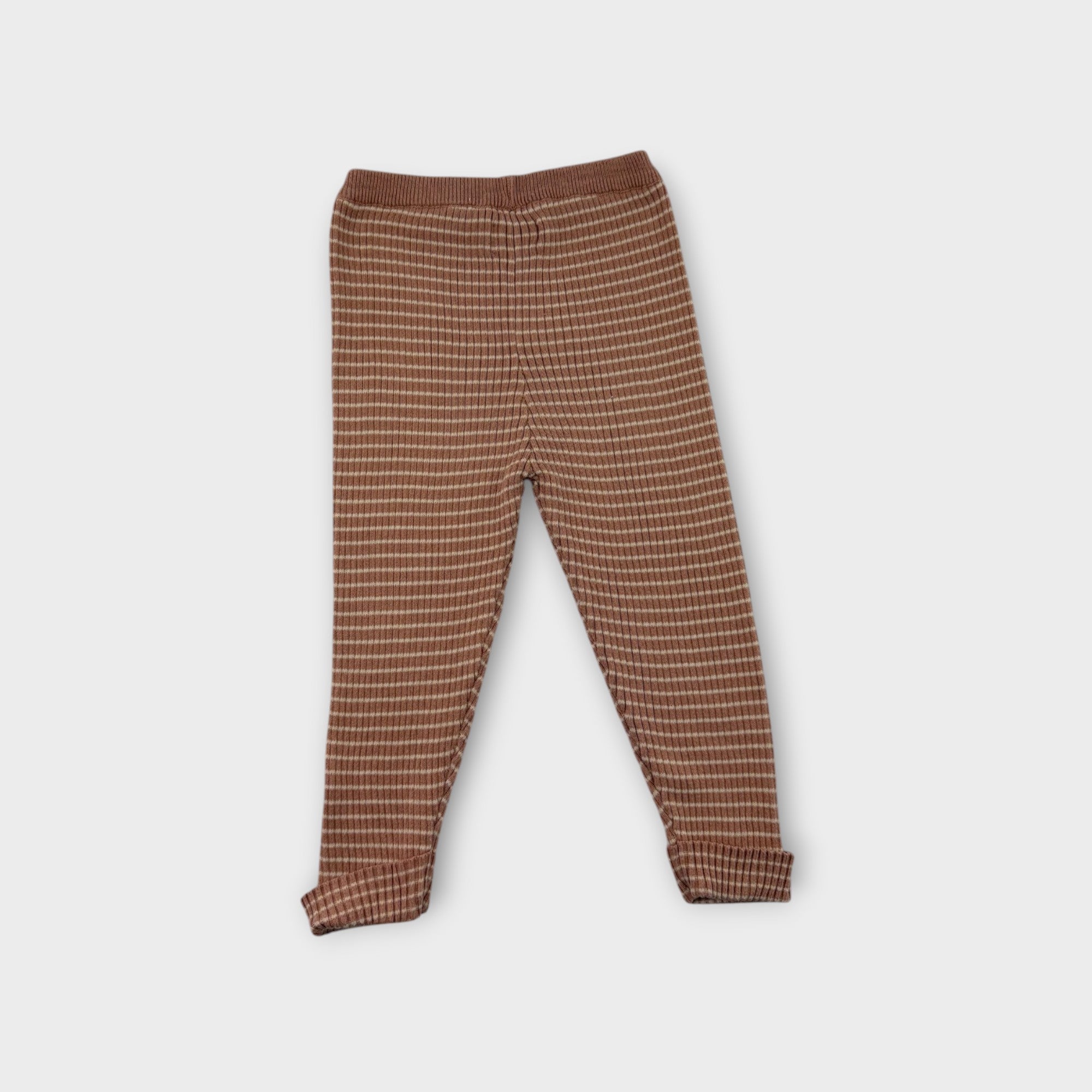 Konges Slojd Striped Knit Leggings, Size 2