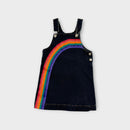 DangerKids Rainbow Stripe Pinafore Dress, Size 3