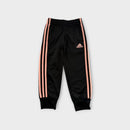 Adidas Black and Pink Track Pants, Size 4-5