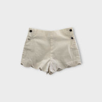 Jacadi Paris White Scollop Shorts, Size 6