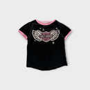 Harley Davidson Pink, Black T-Shirt, Size 5
