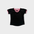 Harley Davidson Pink, Black T-Shirt, Size 5