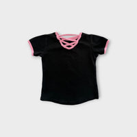 Harley Davidson Pink, Black T-Shirt, Size 5