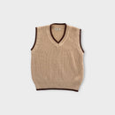 Biege Knit Vest, Size 5-6