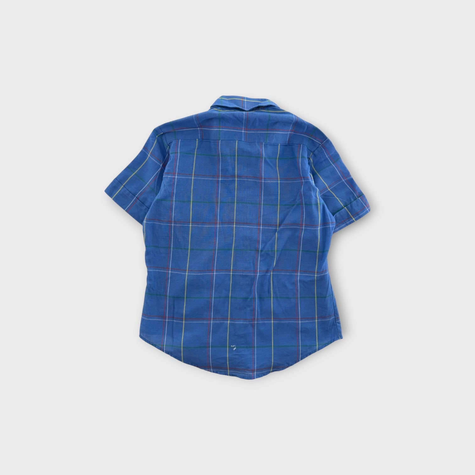 Vintage Blue Plaid Shirt, Size 7