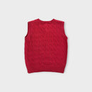 RL Red Cable Knit Vest, Size 6