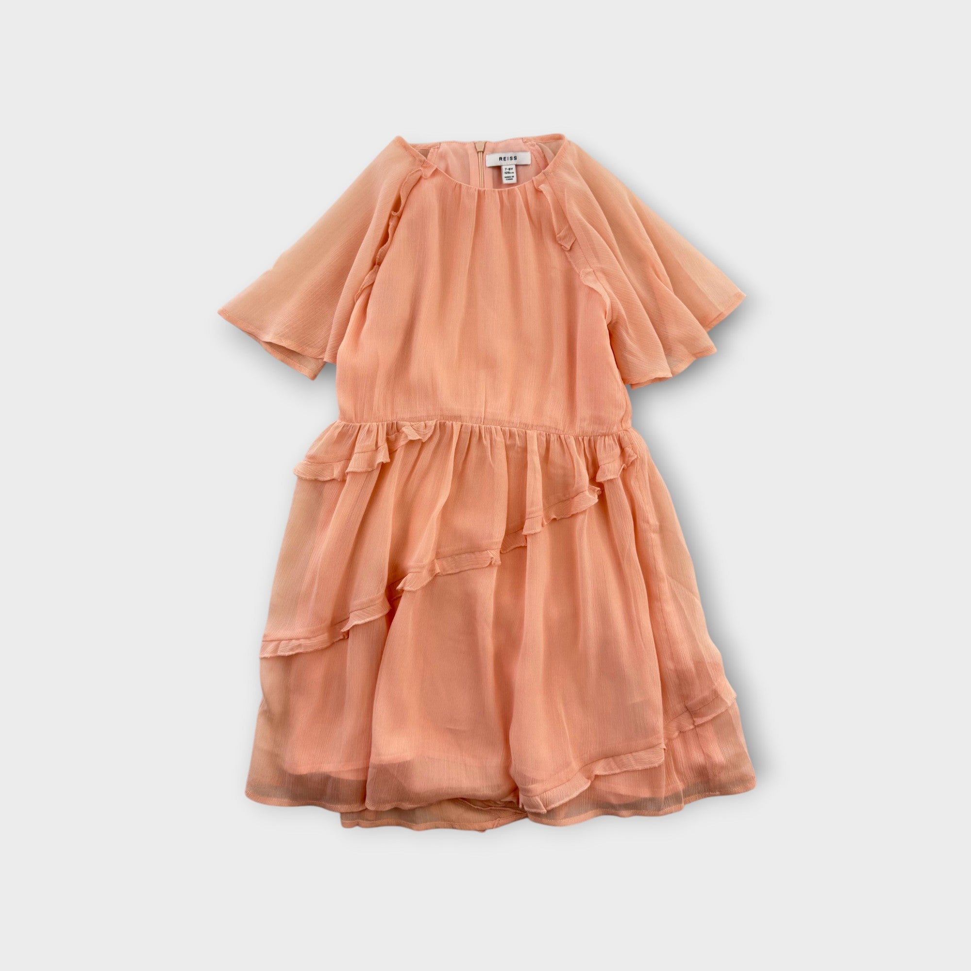 Reiss Pink Chiffon Dress, Size 7-8