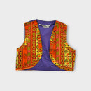 Vintage Kilim Pattern Vest, Size 7-8