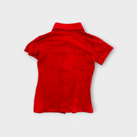 Vintage Red Embroidered Shirt, Size 5-6