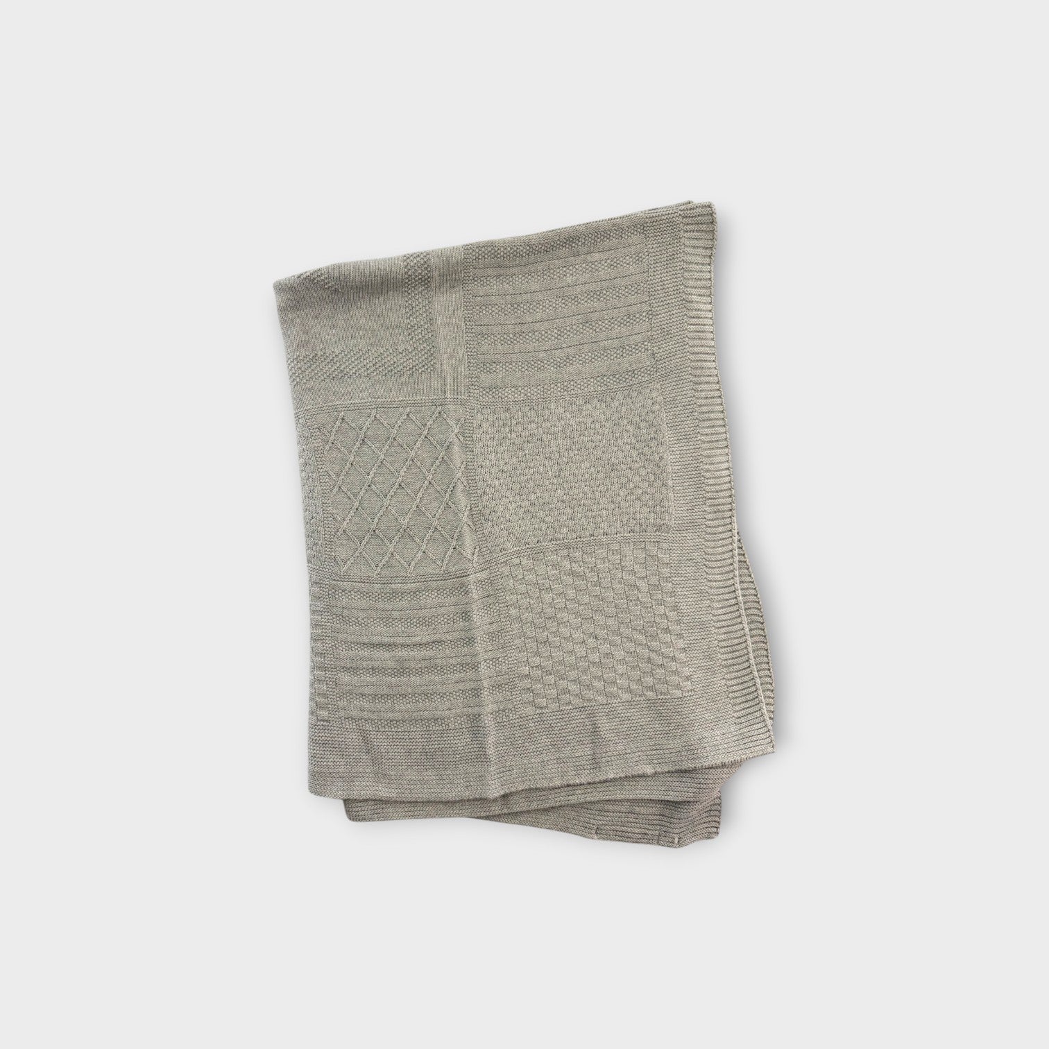 Baby Sheridan Grey Knit Blanket