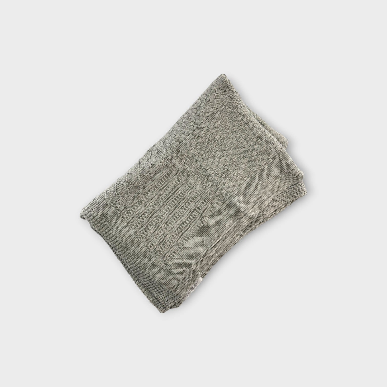 Baby Sheridan Grey Knit Blanket