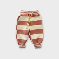 Cinnamon Baby Stripe Sweat Pants, Size 000