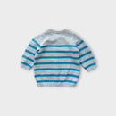 Seed Heritage Blue Stripe Knit Cardigan, Size 000