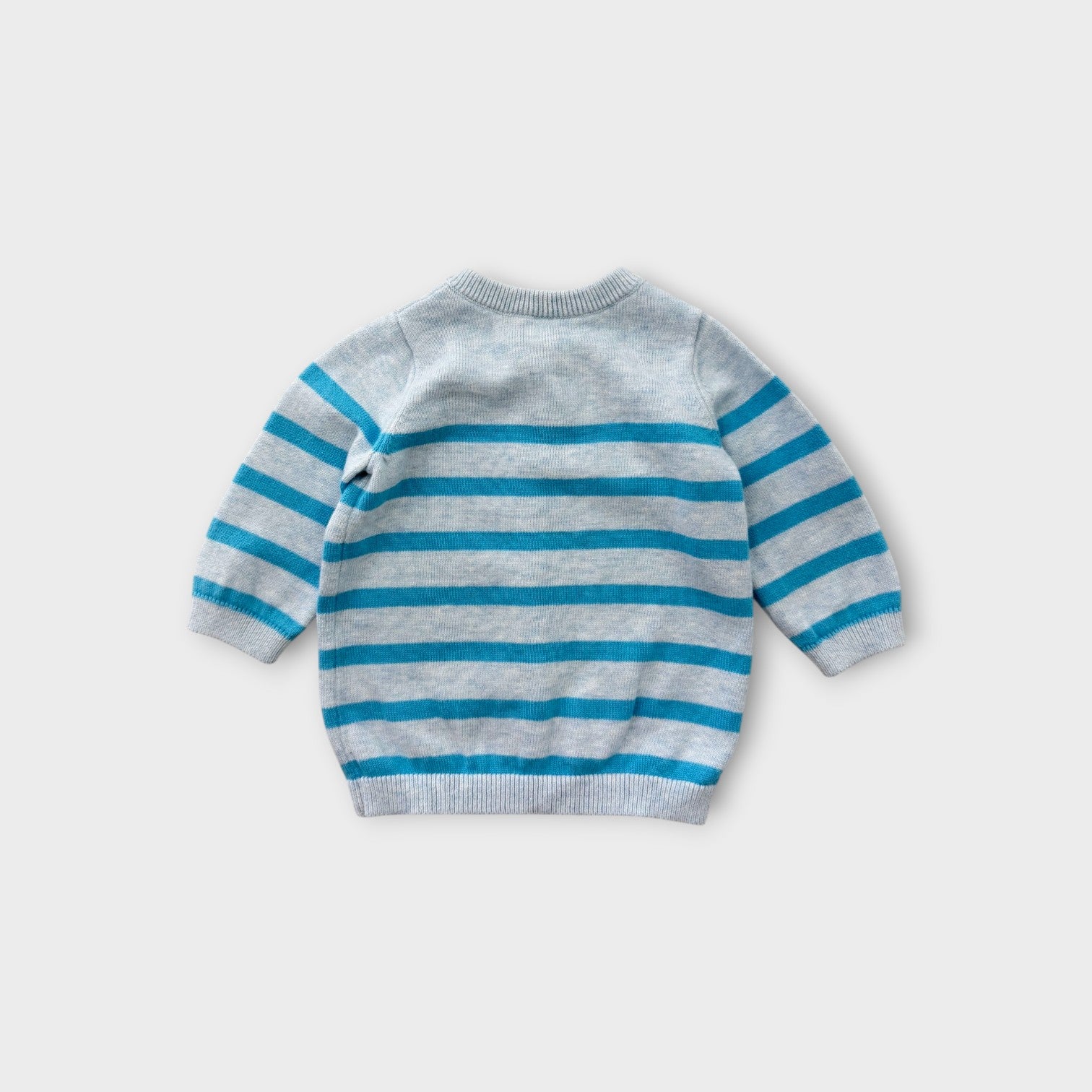 Seed Heritage Blue Stripe Knit Cardigan, Size 000
