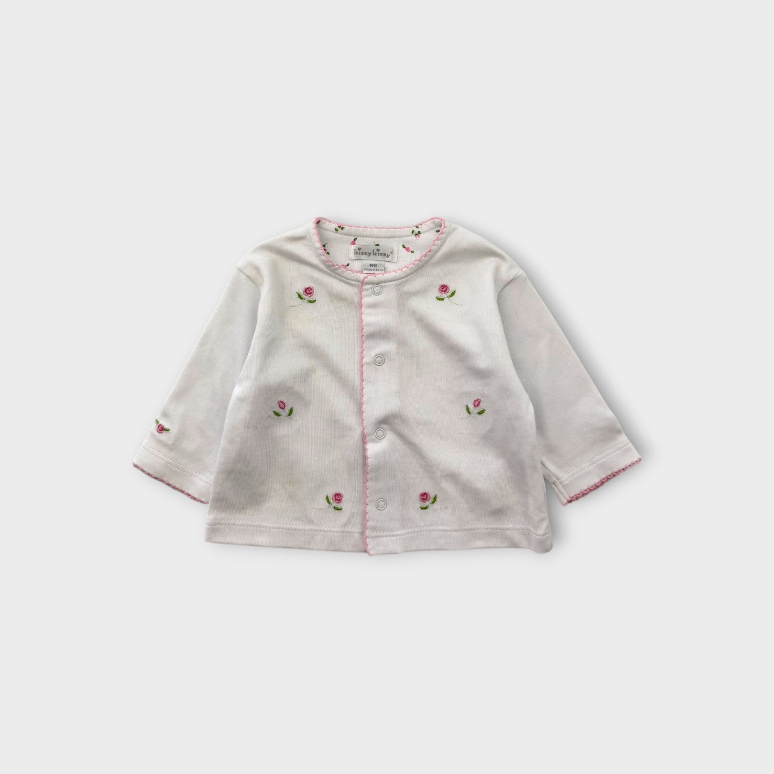 Rose Embroidered Cardigan, Size 0000