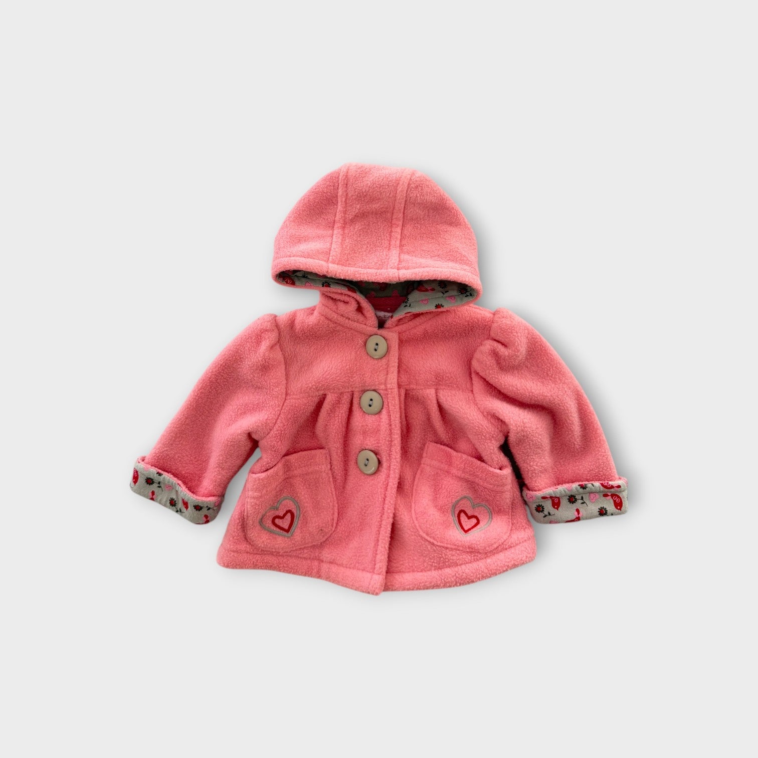 Retro Pumpkin Patch Fleece Jacket, Size 0000