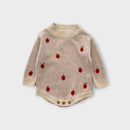 The Rest Knit Apple Romper, Size 000