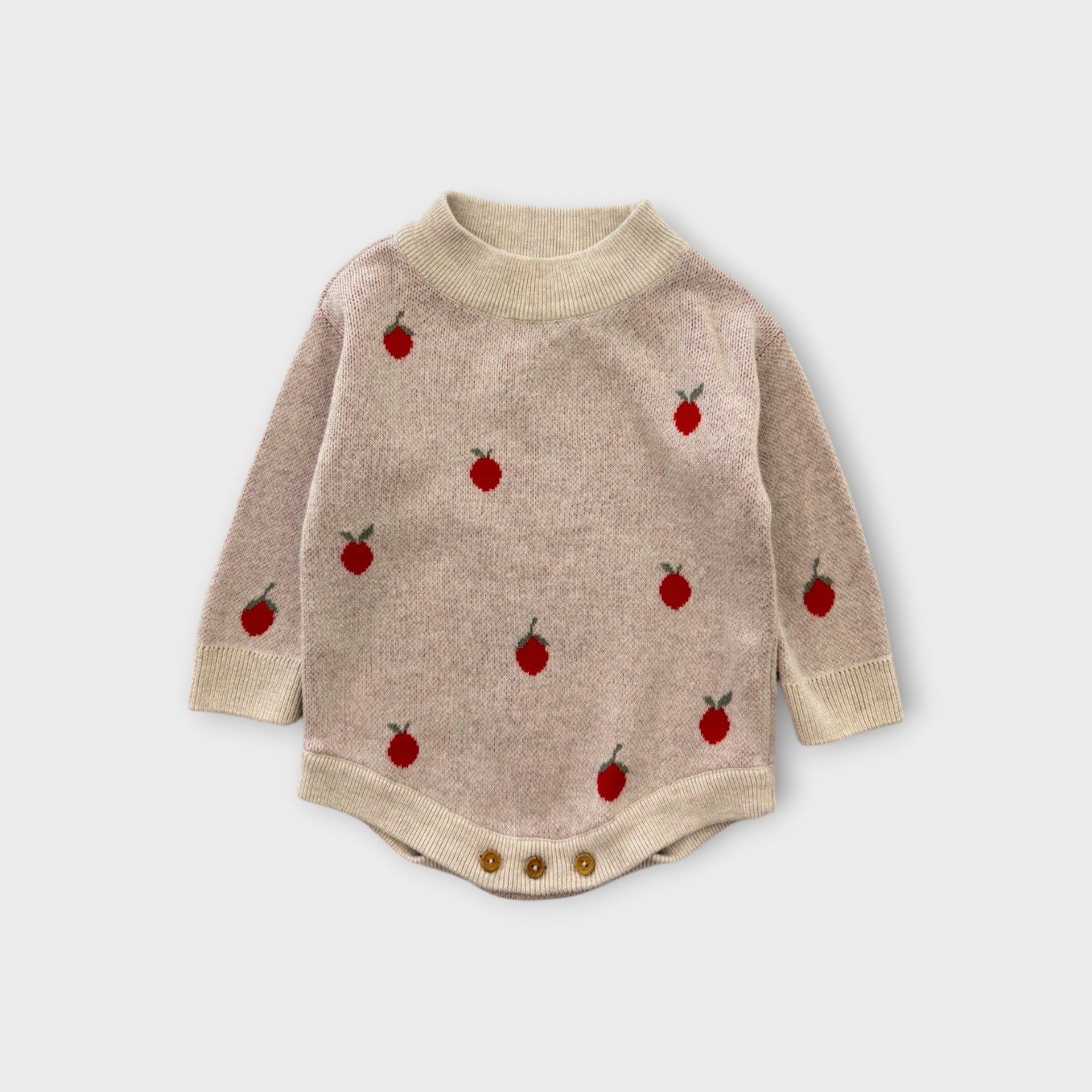 The Rest Knit Apple Romper, Size 000