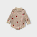 The Rest Knit Apple Romper, Size 000