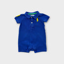 RL Blue Polo Romper, Size 000
