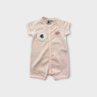 Petit Bateau Pink Stripe Onesie, Size 000