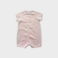 Petit Bateau Pink Stripe Onesie, Size 000