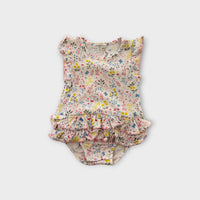 Purebaby Floral Romper, Size 000