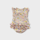 Purebaby Floral Romper, Size 000