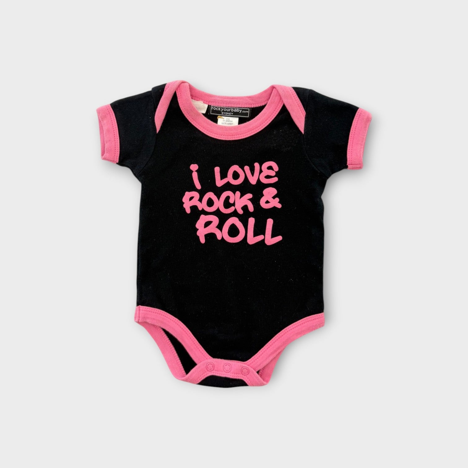 Rock Your Baby I Love Rock & Roll Bodysuit, Size 000