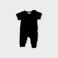 Soll. The Label Black Ribbed Onesie, Size 000