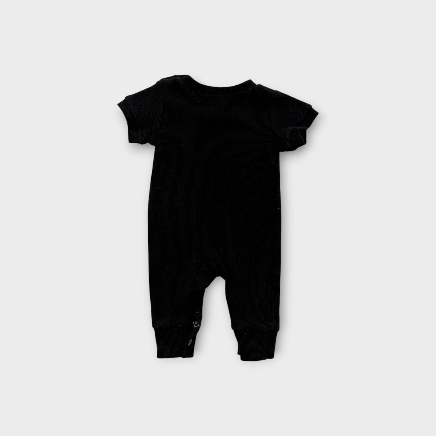 Soll. The Label Black Ribbed Onesie, Size 000