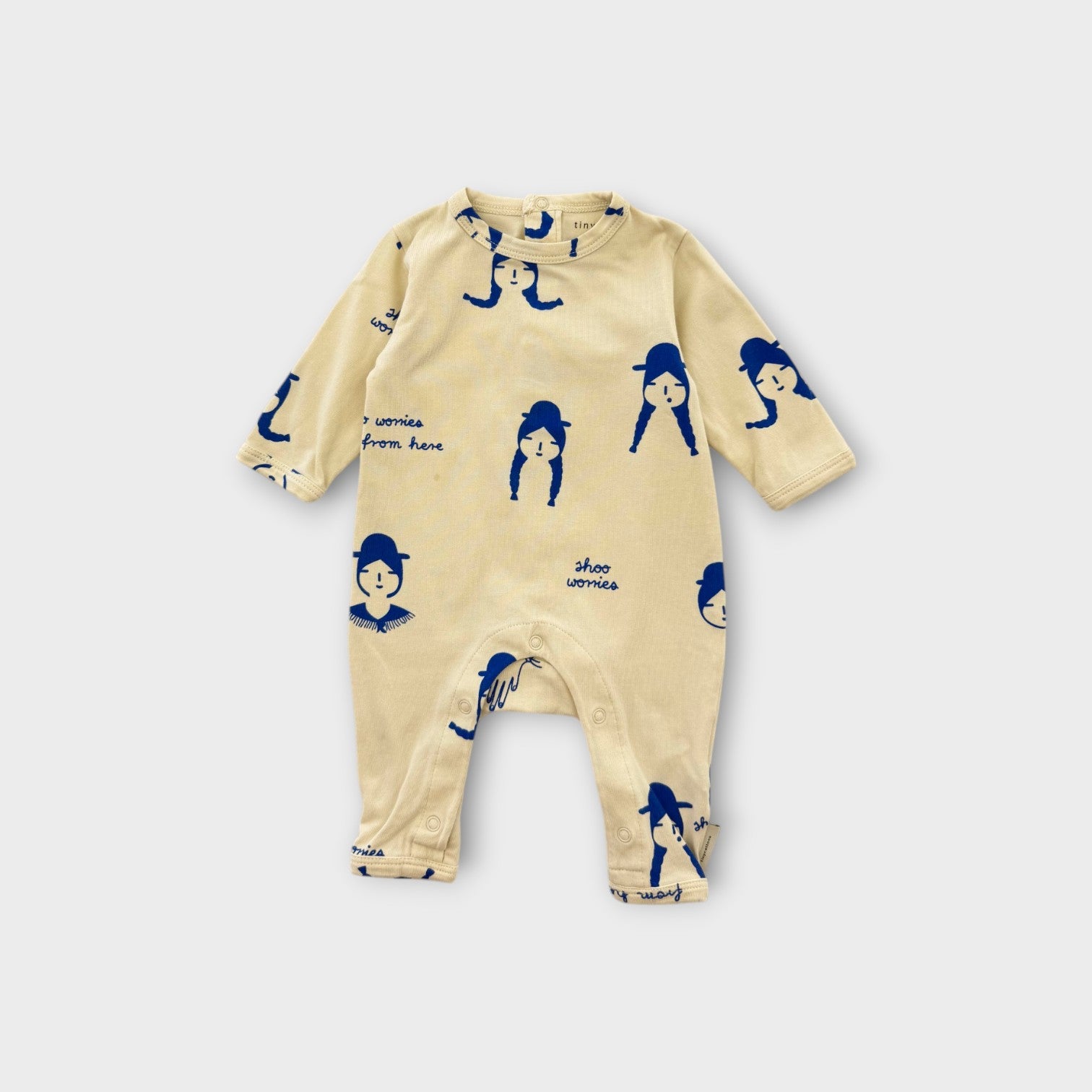Tiny Cottons Face Print Onesie, Size 000