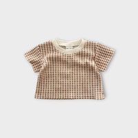 Mini Zali Grid Print Matching Set, Size 00