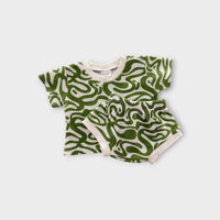 Mini Zali Green Wavy Set, Size 00