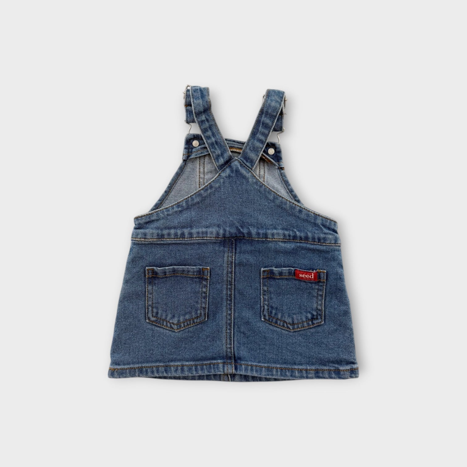 Seed Heritage Denim Pinafore Dress, Size 000