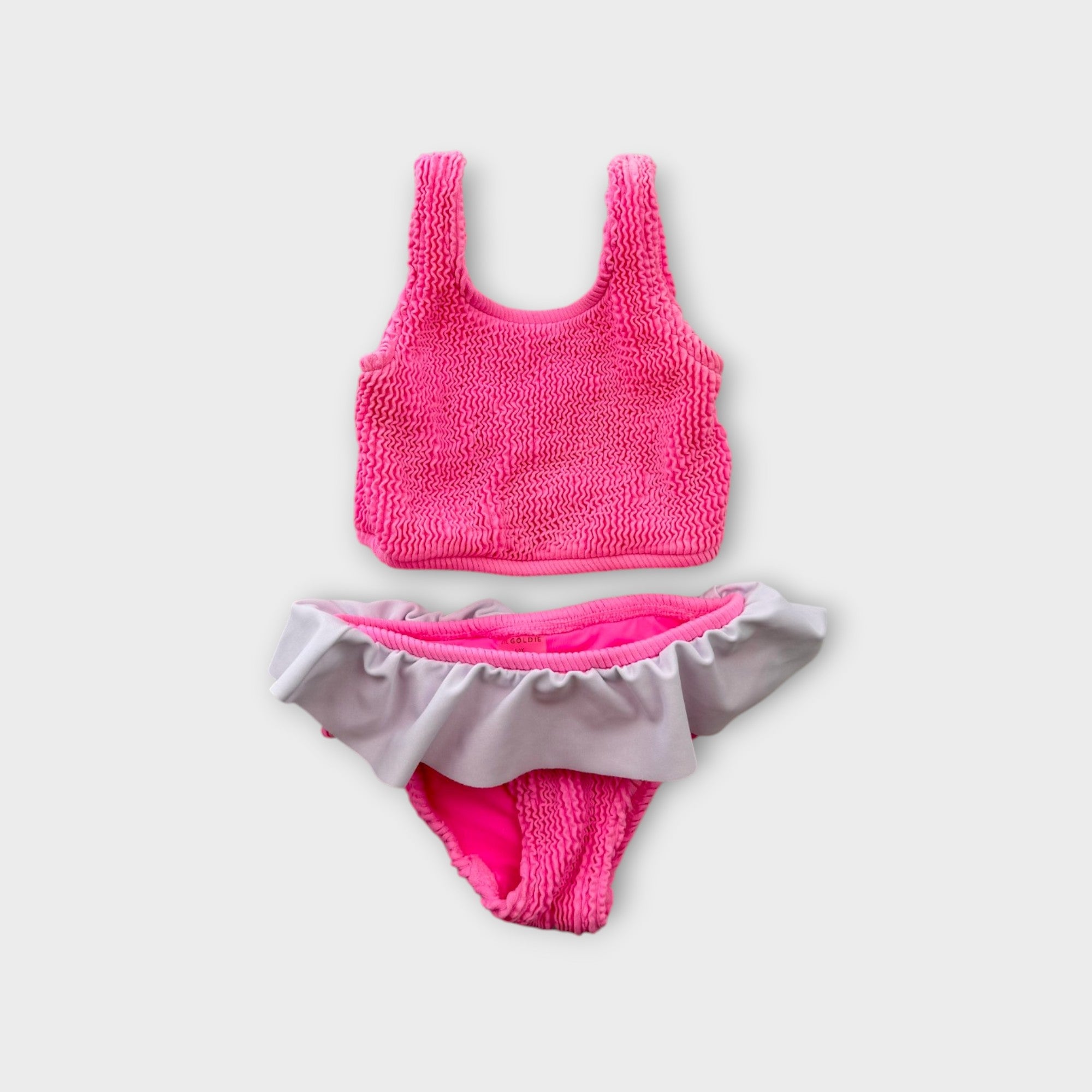 Lil Goldie Pink Smocked Swimsuit, Size 1
