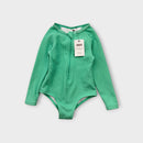 Green Ribbed Swimsuit, Size 2