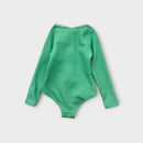 Green Ribbed Swimsuit, Size 2