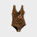Mini Rodini Leopard Swimsuit, Size 5-7