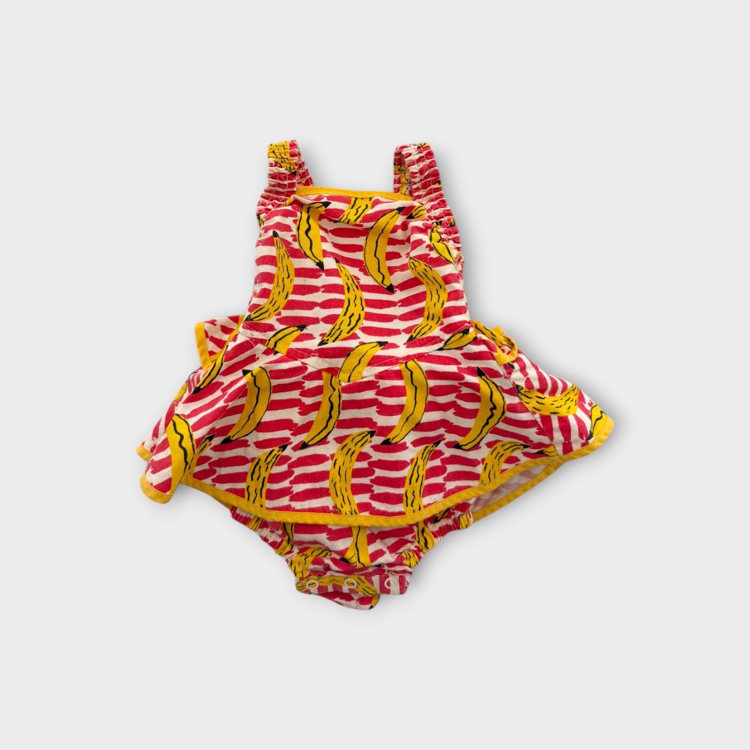 Rock Your Baby Banana Print Romper, Size 00