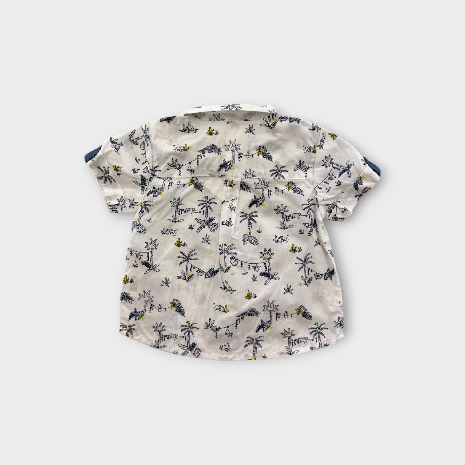 Jungle Palm Print Shirt, Size 00