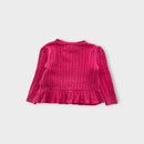 RL Pink Cable Knit Cardigan, Size 0