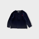 RL Navy Henley Long Sleeve, Size 00-0