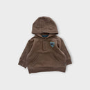 Brown Henley Pullover, Size 00