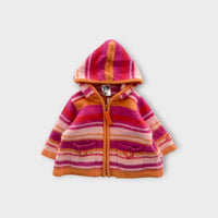 Retro Pumpkin Patch Striped Cardigan, Size 000